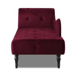 Wisteria Velvet Chaise Lounge - thumbnail 5