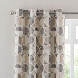 Cai Circle Jacquard Eyelet Curtains - thumbnail 1