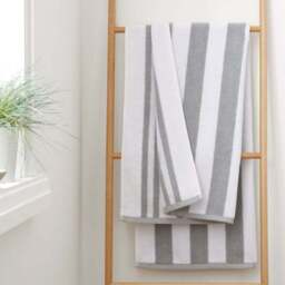 Bianca Cotton Reversible Stripe Cotton Towel - thumbnail 2