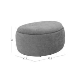 Westhill Chenille Large Storage Footstool - thumbnail 2