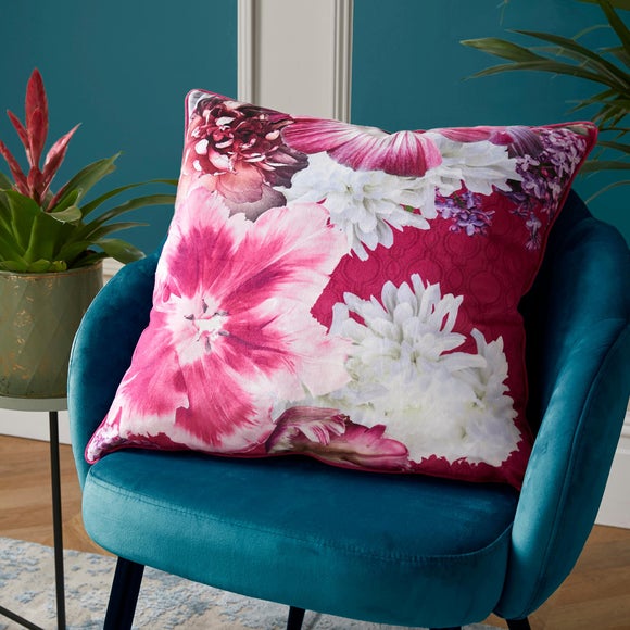Laurence Llewlyn-Bowen Mayfair Lady Floral Square Filled Cushion - image 1