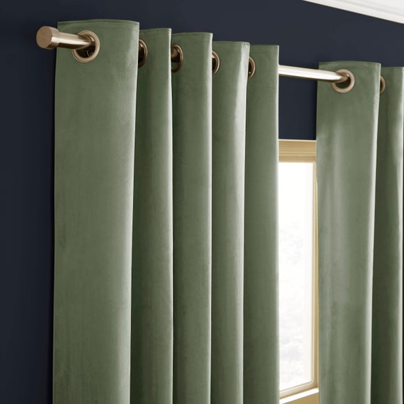 Luxe Velour Eyelet Curtains (Blackout Available) - image 1