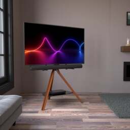 "AVF Hoxton Tripod TV Unit with Soundbar Mount for TVs up to 70""" - thumbnail 1