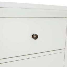 Lynton Tall Small 5 Drawer Chest, White - thumbnail 5