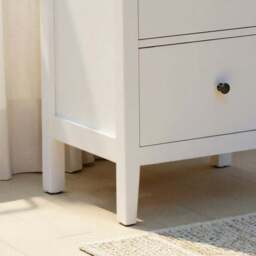 Lynton Tall Small 5 Drawer Chest, White - thumbnail 4