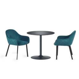 Nero 2 Seater Dining Table Table with 2 Lima Dining Chairs - thumbnail 3