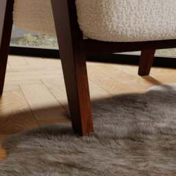 Brynn Cream Borg Accent Chair - thumbnail 5