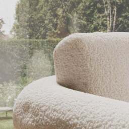Brynn Cream Borg Accent Chair - thumbnail 4