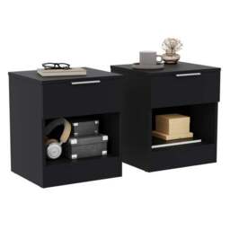 Hayes Set of 2 1 Drawer Bedside Tables - thumbnail 6