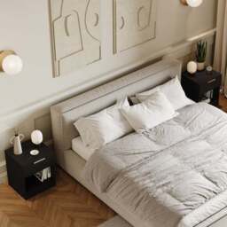Hayes Set of 2 1 Drawer Bedside Tables - thumbnail 5