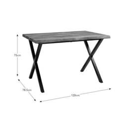 Ezra 4 Seater Rectangular Compact Dining Table, 120cm - thumbnail 5