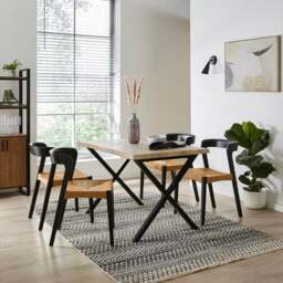 Ezra 4 Seater Rectangular Compact Dining Table, 120cm - thumbnail 1