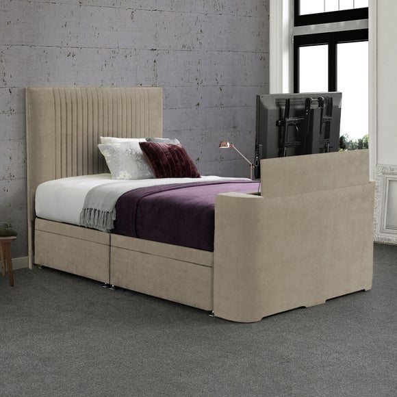 Sweet Dreams Gaia Vertical Pleated Side Lift Ottoman TV Bed - image 1