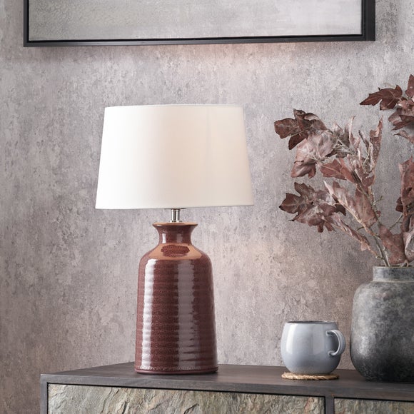 Pacific Lifestyle Helka Ribbed Reactive Glaze Table Lamp - image 1