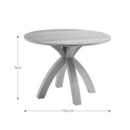 Xavi 4 Seater Round Dining Table, Oak - thumbnail 6
