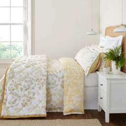 Dorma Daylesford Yellow 100% Cotton Bedspread - thumbnail 2