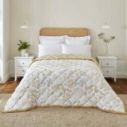 Dorma Daylesford Yellow 100% Cotton Bedspread - thumbnail 1