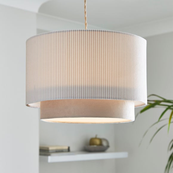 Ticking Stripe Two Tier Lamp Shade - image 1