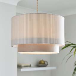 Ticking Stripe Two Tier Lamp Shade