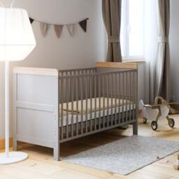 Little Acorns Classic Oak Effect Cot Bed - thumbnail 1
