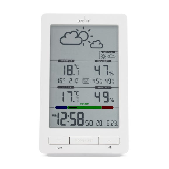 Acctim Skyler 6-in-1 Barometric Weather Station Clock - image 1
