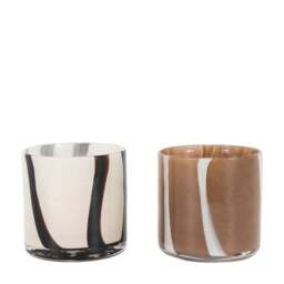 Cedar & Sage Set of 2 Candy Striped Tealight Holders - thumbnail 5