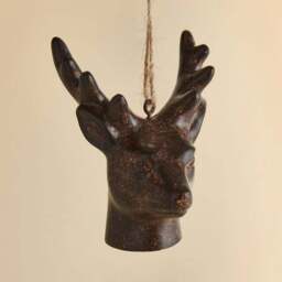 Brown Ceramic Deer Hanging Decoration - thumbnail 2