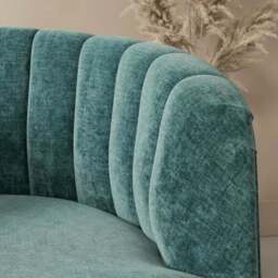 Elena Luxe Chenille Scalloped Swivel Chair - thumbnail 3