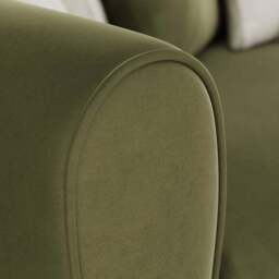 Blake Opulent Velvet Stripe Combo 3 Seater Sofa - thumbnail 4