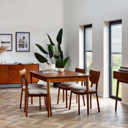 Lowry 4-6 Seater Extendable Dining Table with 2 Drawers - thumbnail 1