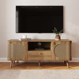 "Sorrel Wide TV Unit for TVs up to 55"", Wood Effect"