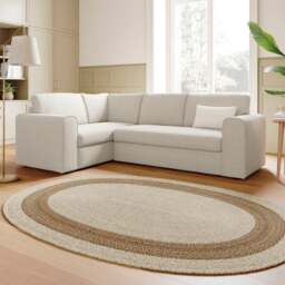 Abel Basketweave Corner Sofa - thumbnail 1
