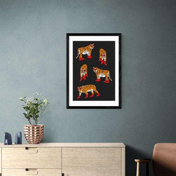 East End Prints Tigers In Red Boots Print by Tartagain - image 1