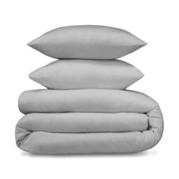 Super Soft Microfibre Plain Duvet Cover and Pillowcase Set - thumbnail 4