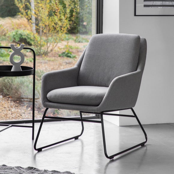 Floris Metal Frame Fabric Accent Chair - image 1