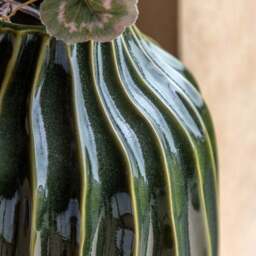 Organic Ribbed Ceramic Vase - thumbnail 2