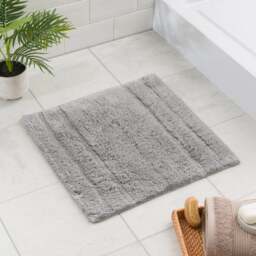 Luxury Cotton Textured Stripe Shower Mat - thumbnail 1