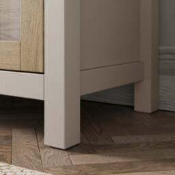 Olney Glazed Display Cabinet, Stone & Oak Effect - thumbnail 5