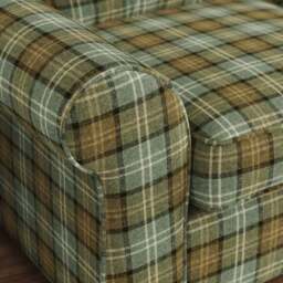 Flori Woven Check Fabric Orkney Armchair - thumbnail 5