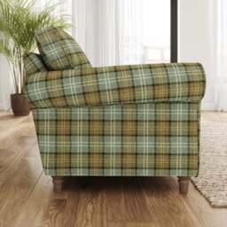 Flori Woven Check Fabric Orkney Armchair - thumbnail 2