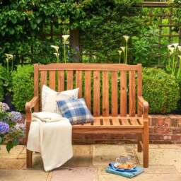 Beeley Small Outdoor Bench - thumbnail 2