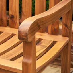 Beeley Small Outdoor Bench - thumbnail 3