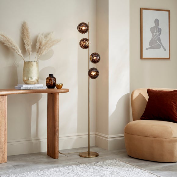 Kira 4 Light Tortoiseshell Floor Lamp - image 1