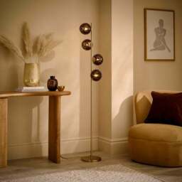 Kira 4 Light Tortoiseshell Floor Lamp - thumbnail 2