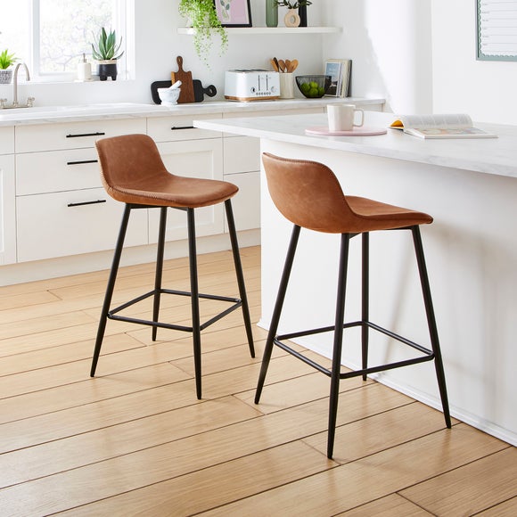 Jayden Counter Height Bar Stool, Faux Leather - image 1