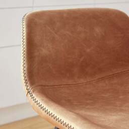 Jayden Counter Height Bar Stool, Faux Leather - thumbnail 3