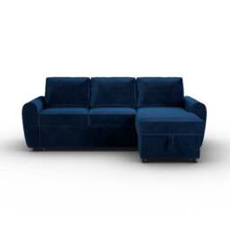 Layton Velvet Corner Trundle Sofa Bed - thumbnail 6