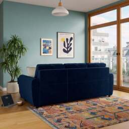 Layton Velvet Corner Trundle Sofa Bed - thumbnail 2
