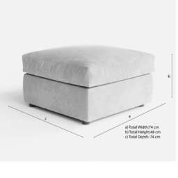 Blake Opulent Velvet Footstool - thumbnail 6