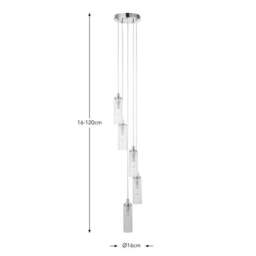 Dorma Henstone Ribbed 5 Light Adjustable Cluster Ceiling Light - thumbnail 6